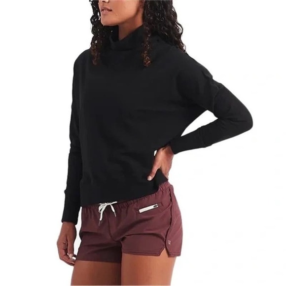 Vuori Cleo Sweatshirt Black Funnelneck Size Small Casual Comfortable Athletic - Picture 2 of 16